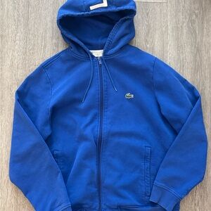 Lacoste Blue Zip-Up Hoodie